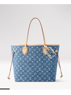 Louis Vuitton Neverfull MM Monogram Denim Tote